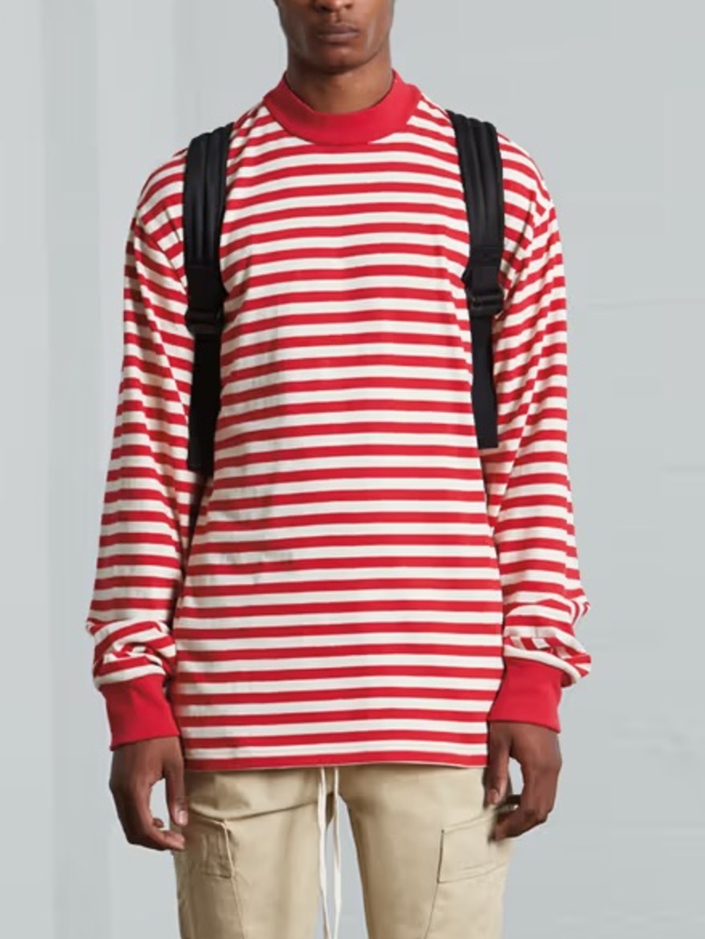 Fear of God FOG x PacSun Collection Two Striped Mock Neck Shirt NWT Small